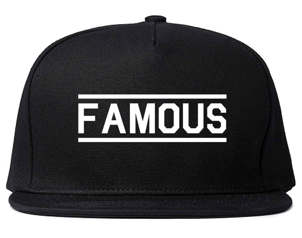 Famous Black Snapback Hat