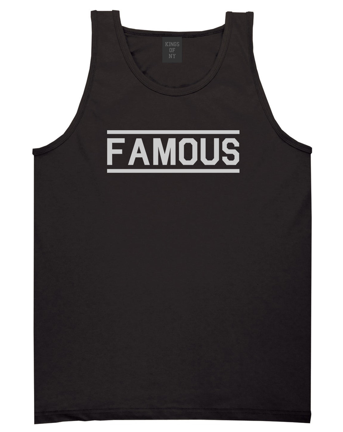 Famous Mens Black Tank Top Shirt by KINGS OF NY