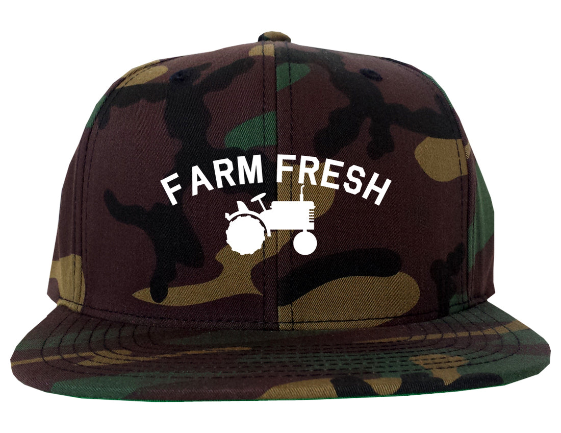 Farm_Fresh_Tractor Camo Snapback Hat