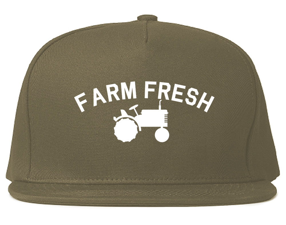 Farm_Fresh_Tractor Grey Snapback Hat