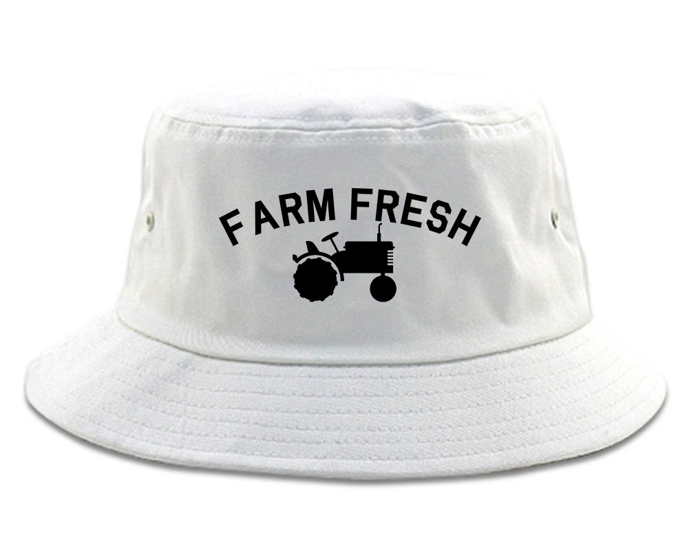 Farm_Fresh_Tractor White Bucket Hat