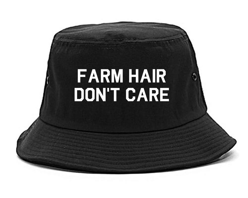 Farm_Hair_Dont_Care Black Bucket Hat