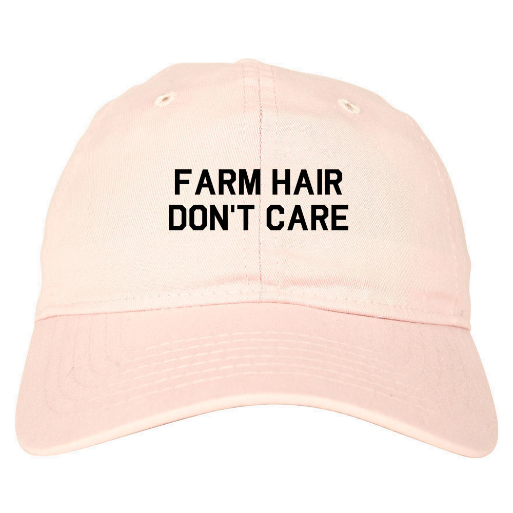 Farm_Hair_Dont_Care Pink Dad Hat