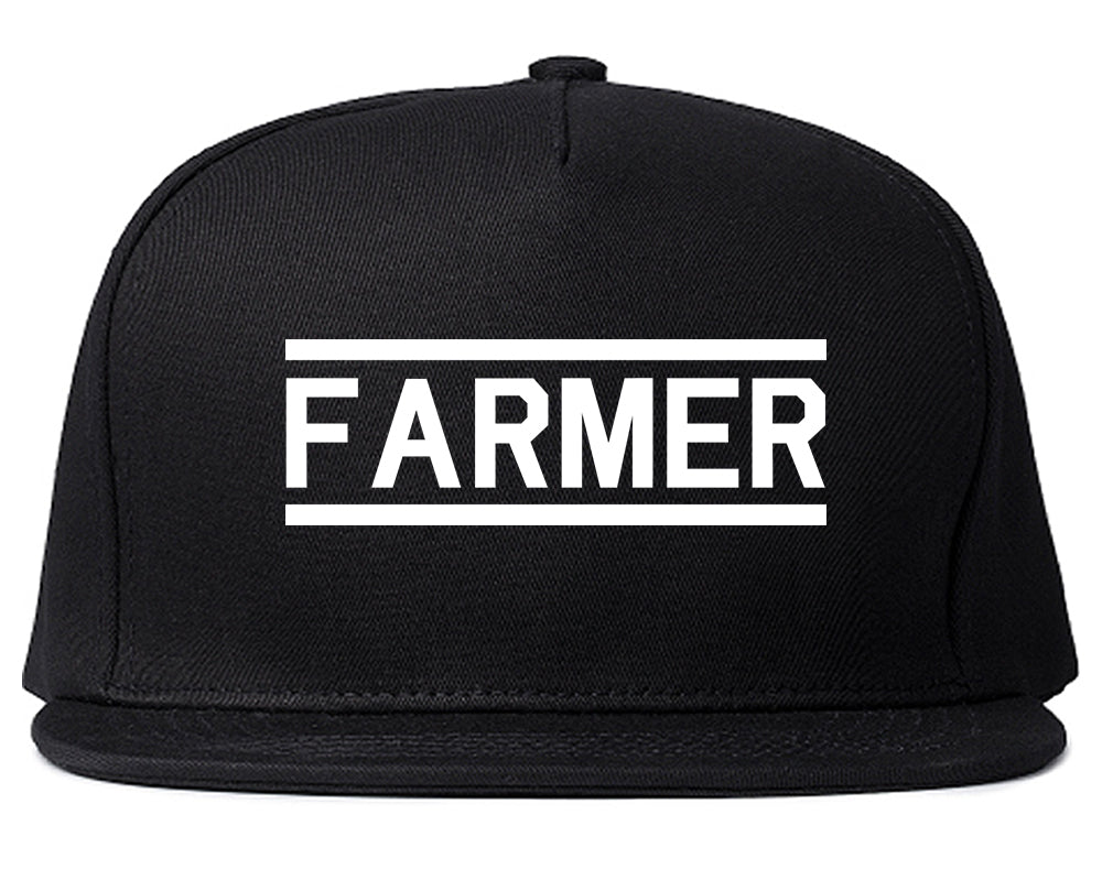 Farmer_Farm Black Snapback Hat