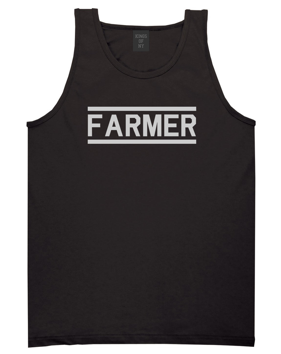 Farmer Farm Mens Black Tank Top Shirt by KINGS OF NY
