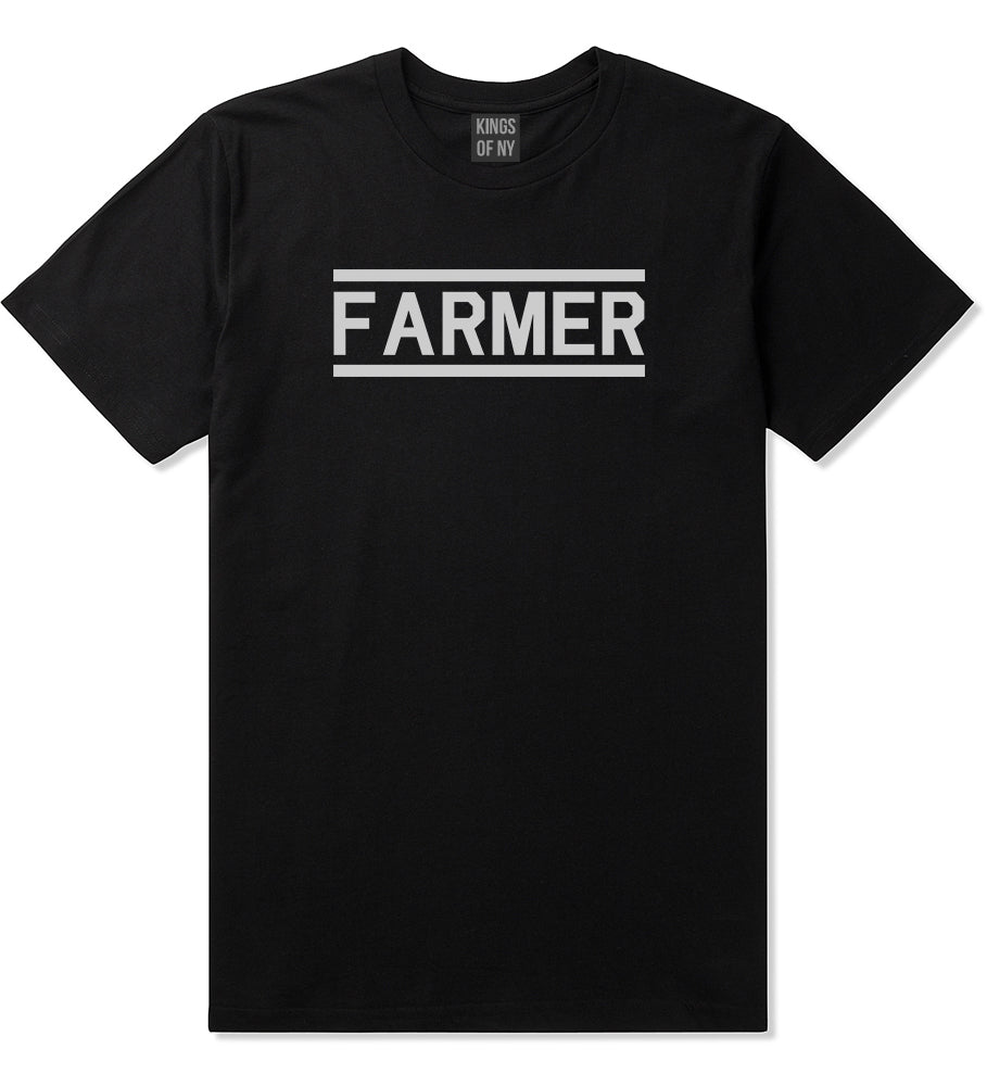 Farmer Farm Mens Black T-Shirt by KINGS OF NY