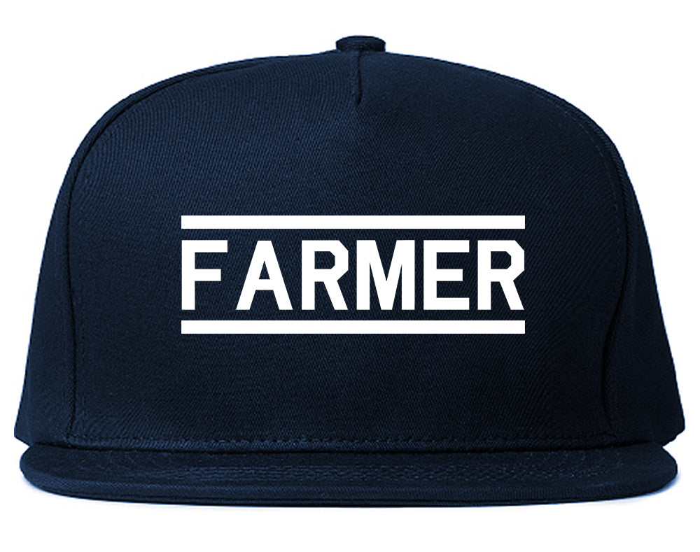 Farmer_Farm Navy Blue Snapback Hat