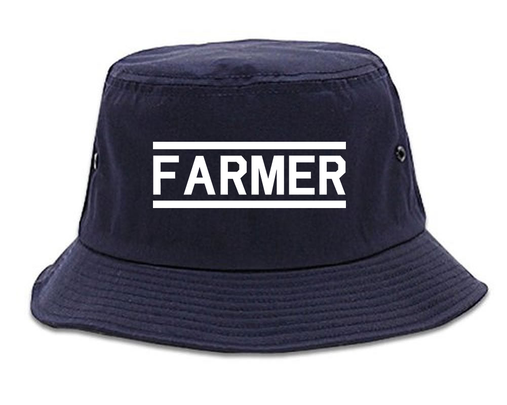 Farmer_Farm Navy Blue Bucket Hat