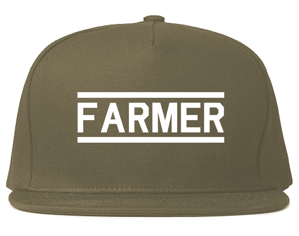 Farmer_Farm Grey Snapback Hat