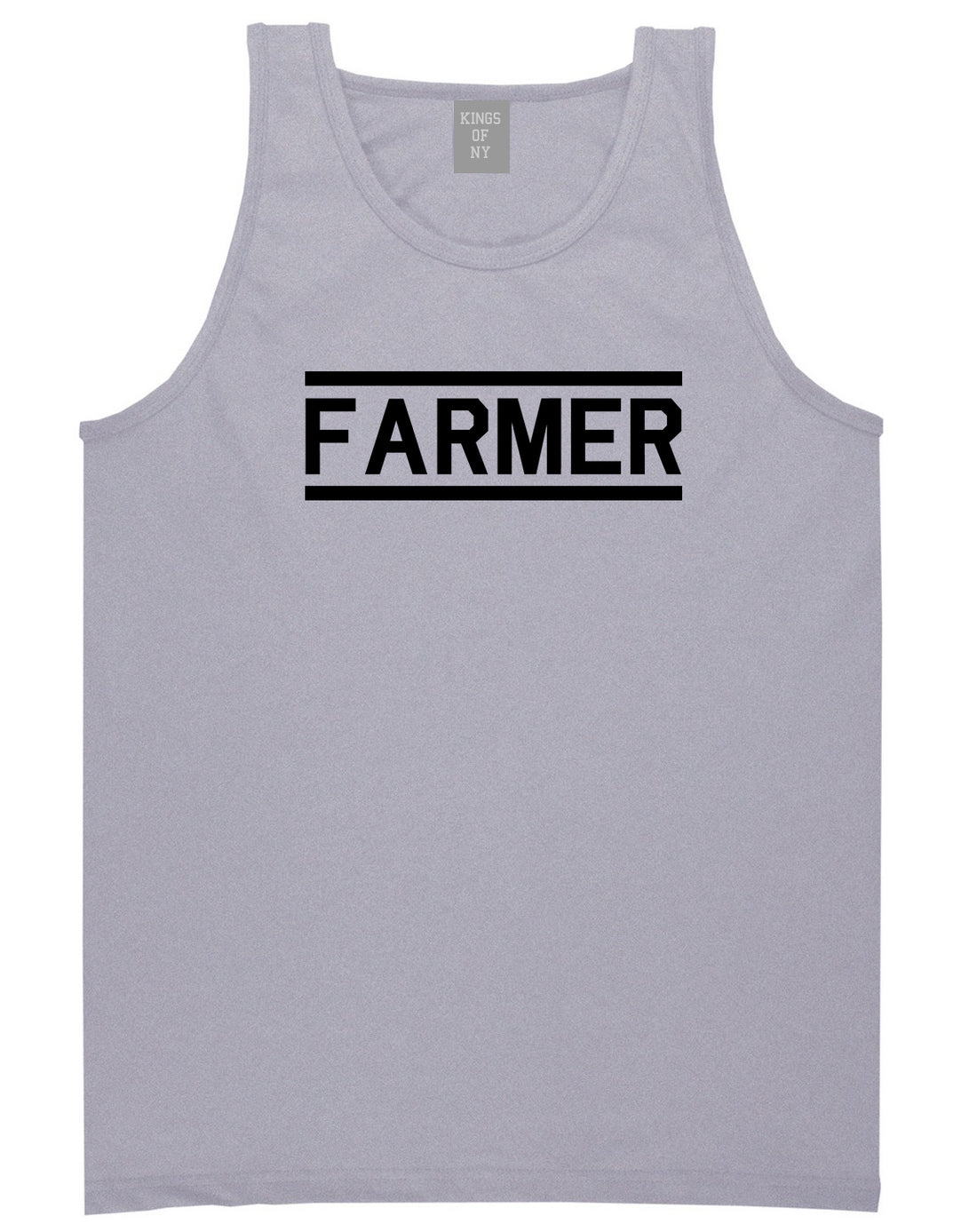 Farmer Farm Mens Grey Tank Top Shirt by KINGS OF NY