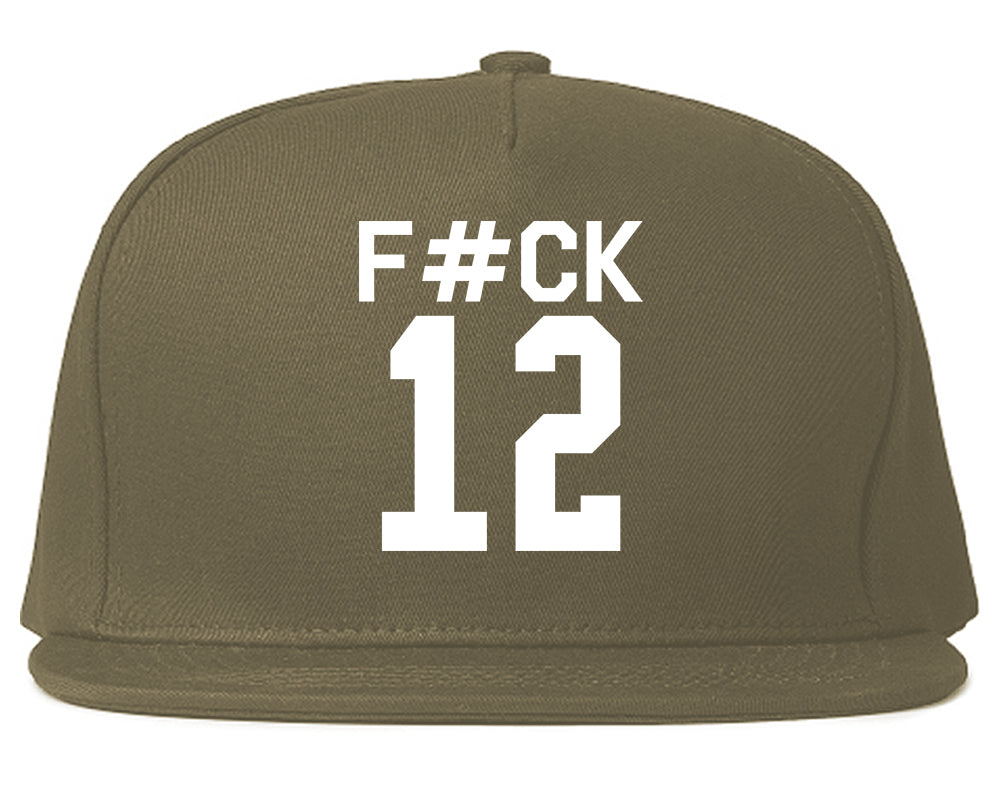 Fck 12 Police Brutality Mens Snapback Hat Grey