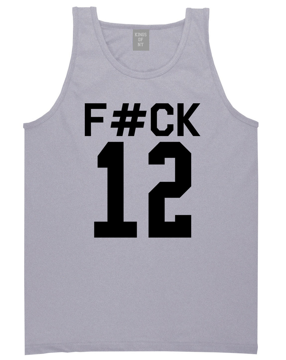 Fck 12 Police Brutality Mens Tank Top Shirt Grey by Kings Of NY