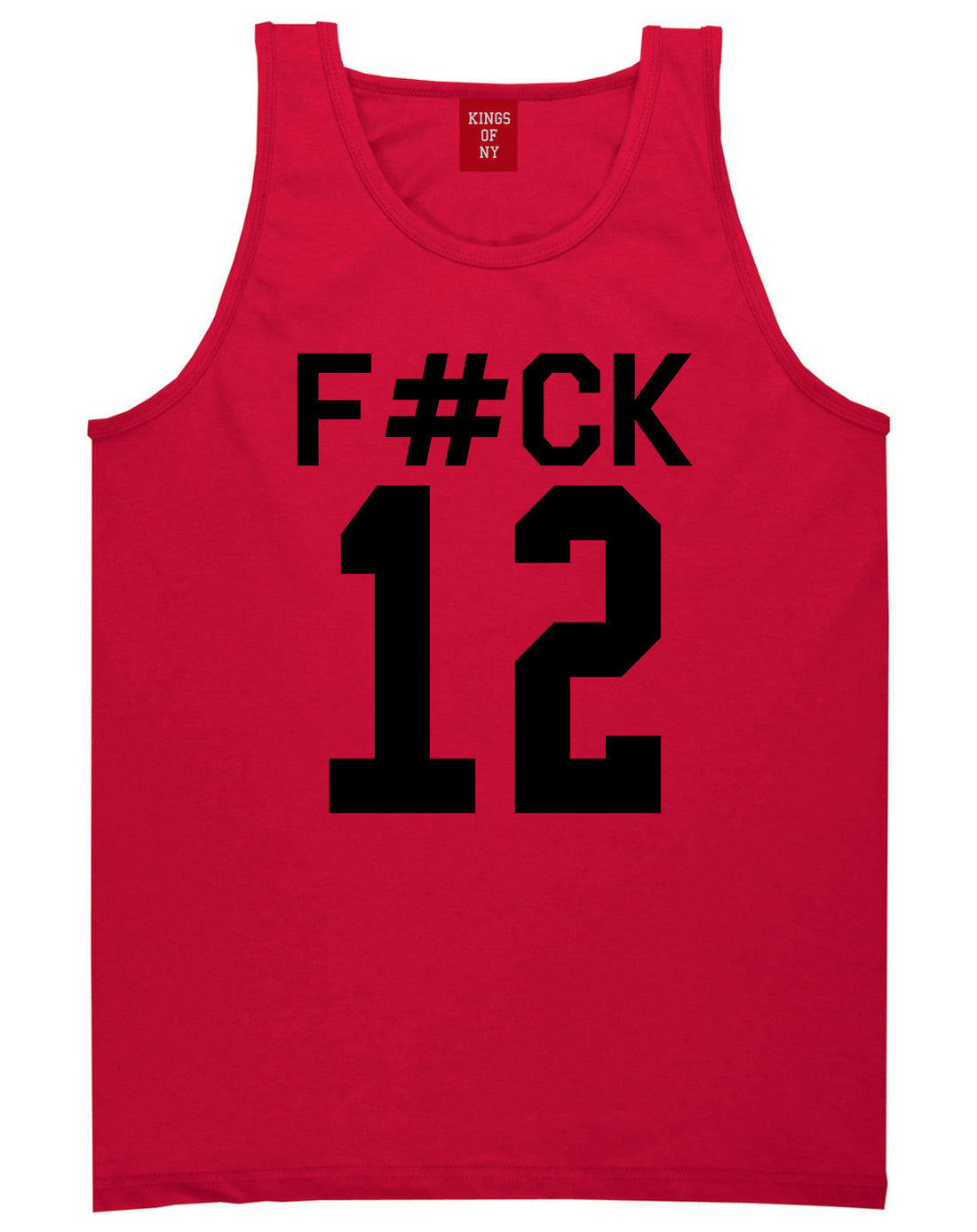 Fck 12 Police Brutality Mens Tank Top Shirt Red by Kings Of NY