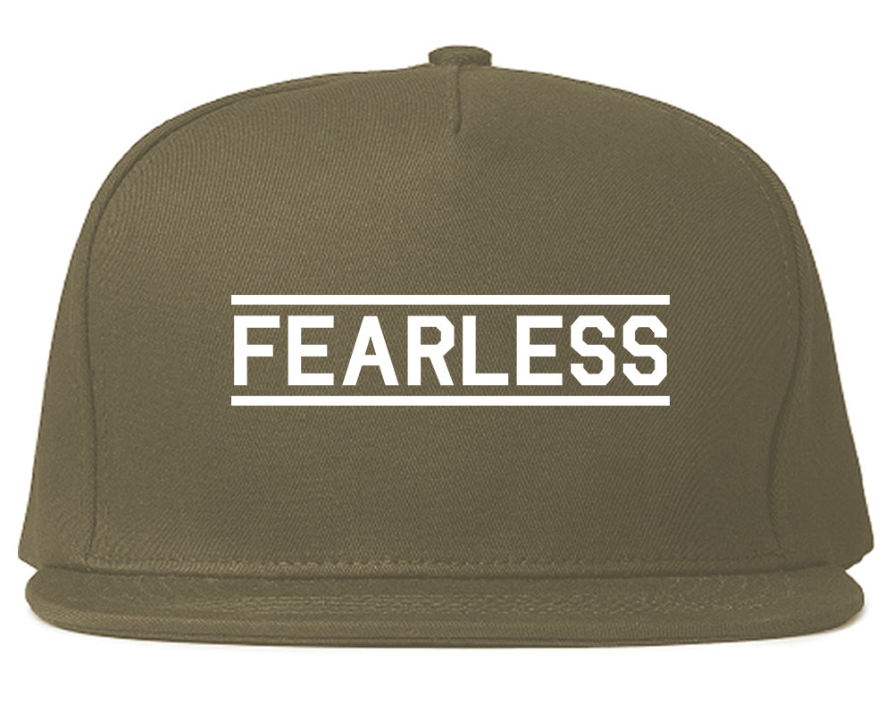Fearless_Gym Grey Snapback Hat