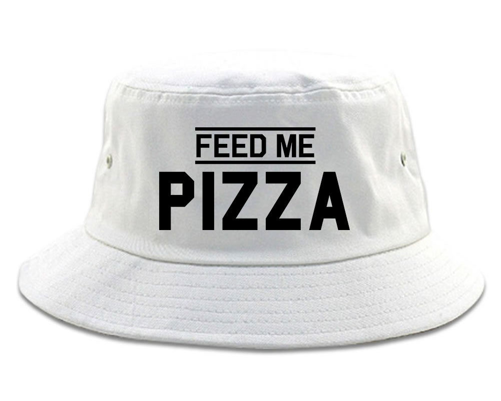 Feed_Me_Pizza White Bucket Hat
