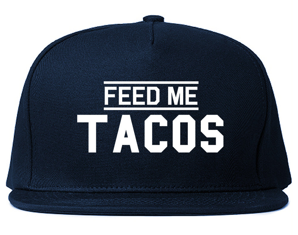 Feed_Me_Tacos Navy Blue Snapback Hat