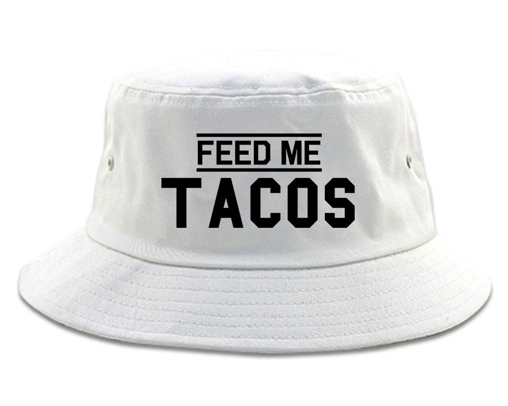 Feed_Me_Tacos White Bucket Hat
