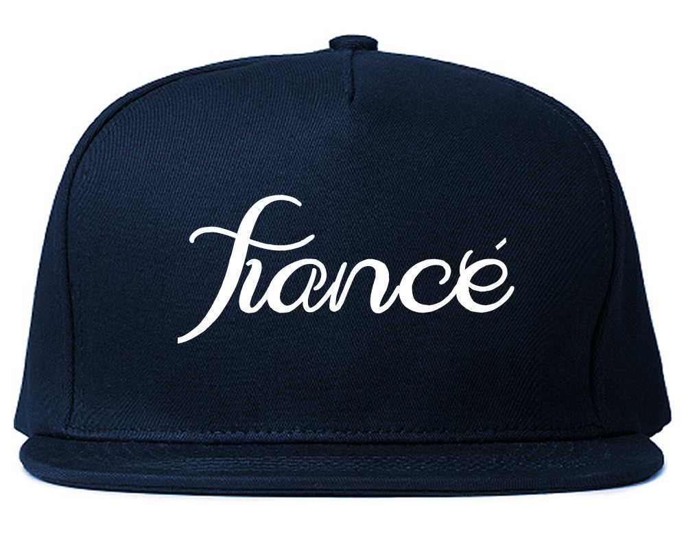 Fiance_Engaged_Engagement Navy Blue Snapback Hat