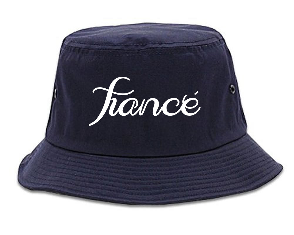 Fiance_Engaged_Engagement Navy Blue Bucket Hat