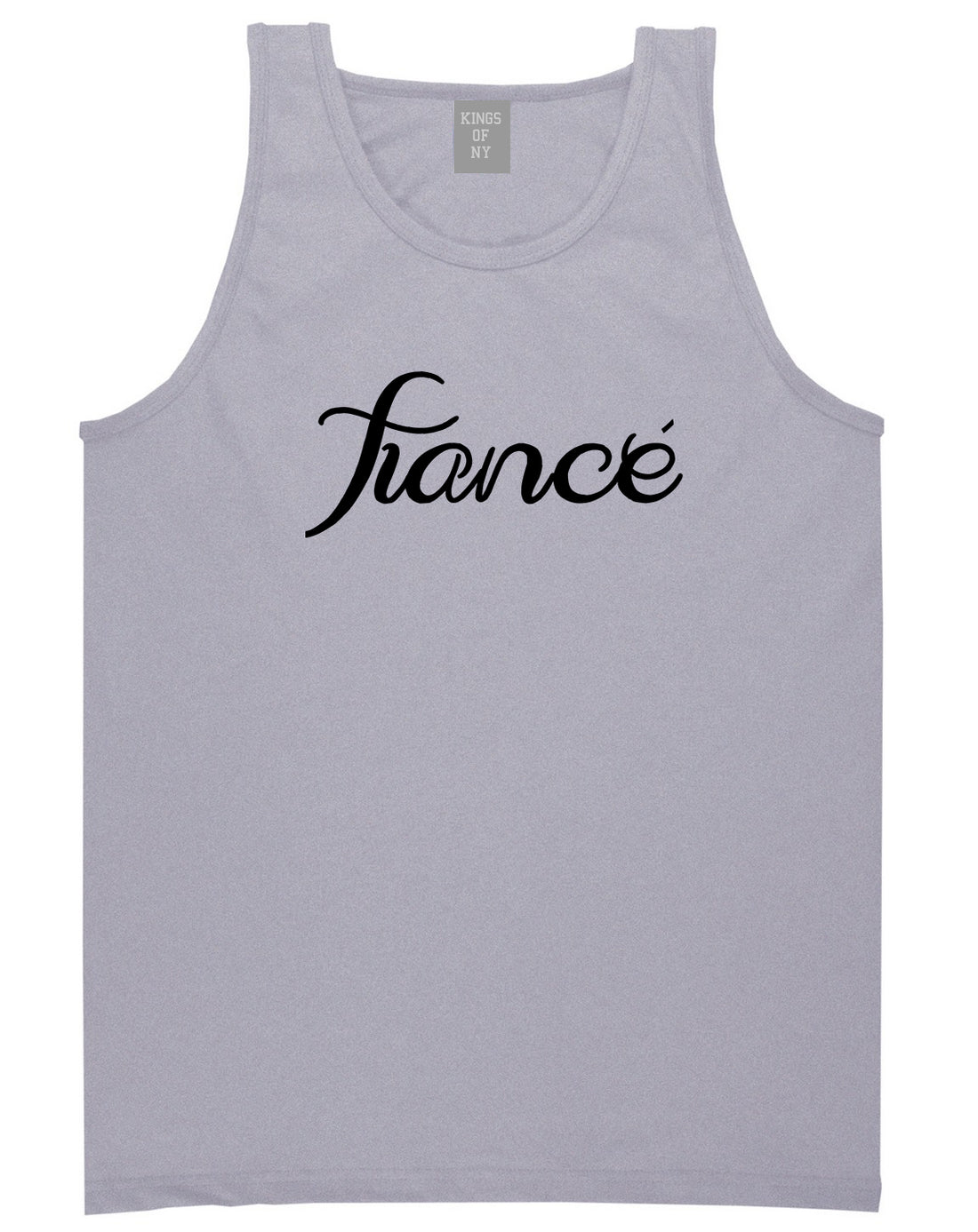 Fiance Engaged Engagement Mens Grey Tank Top Shirt by KINGS OF NY