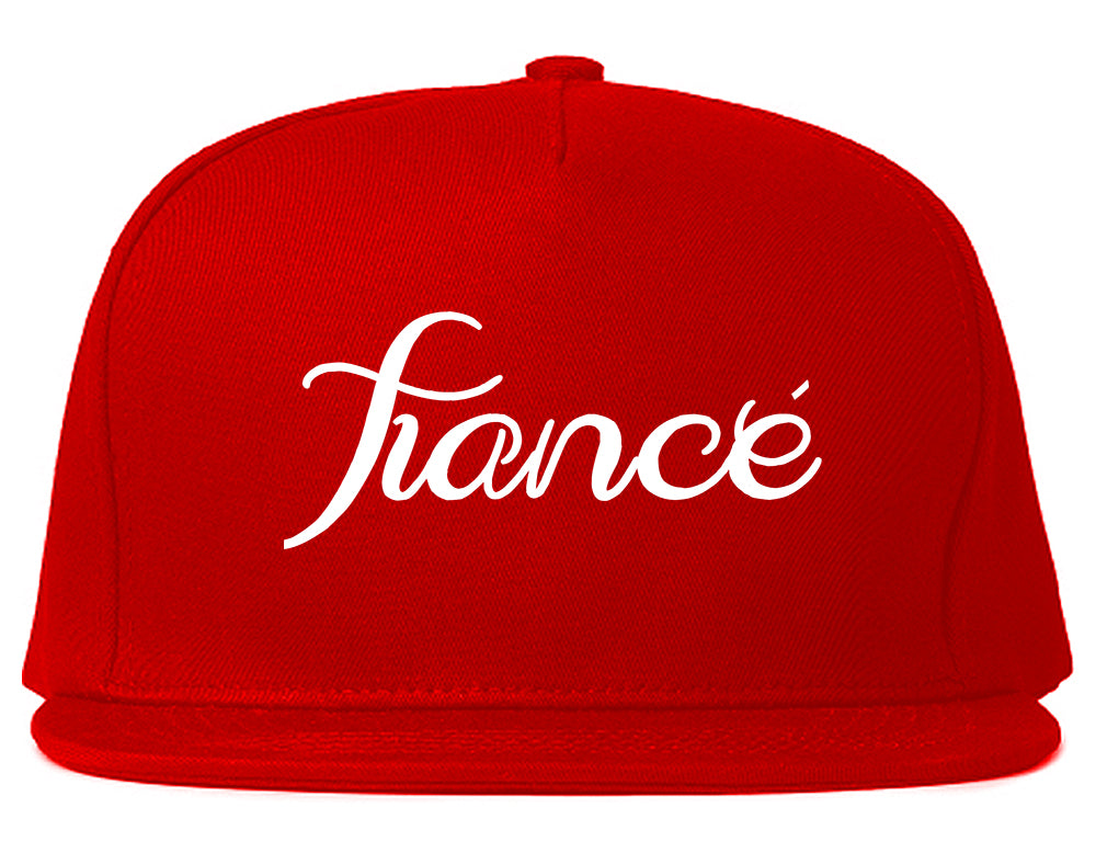 Fiance_Engaged_Engagement Red Snapback Hat