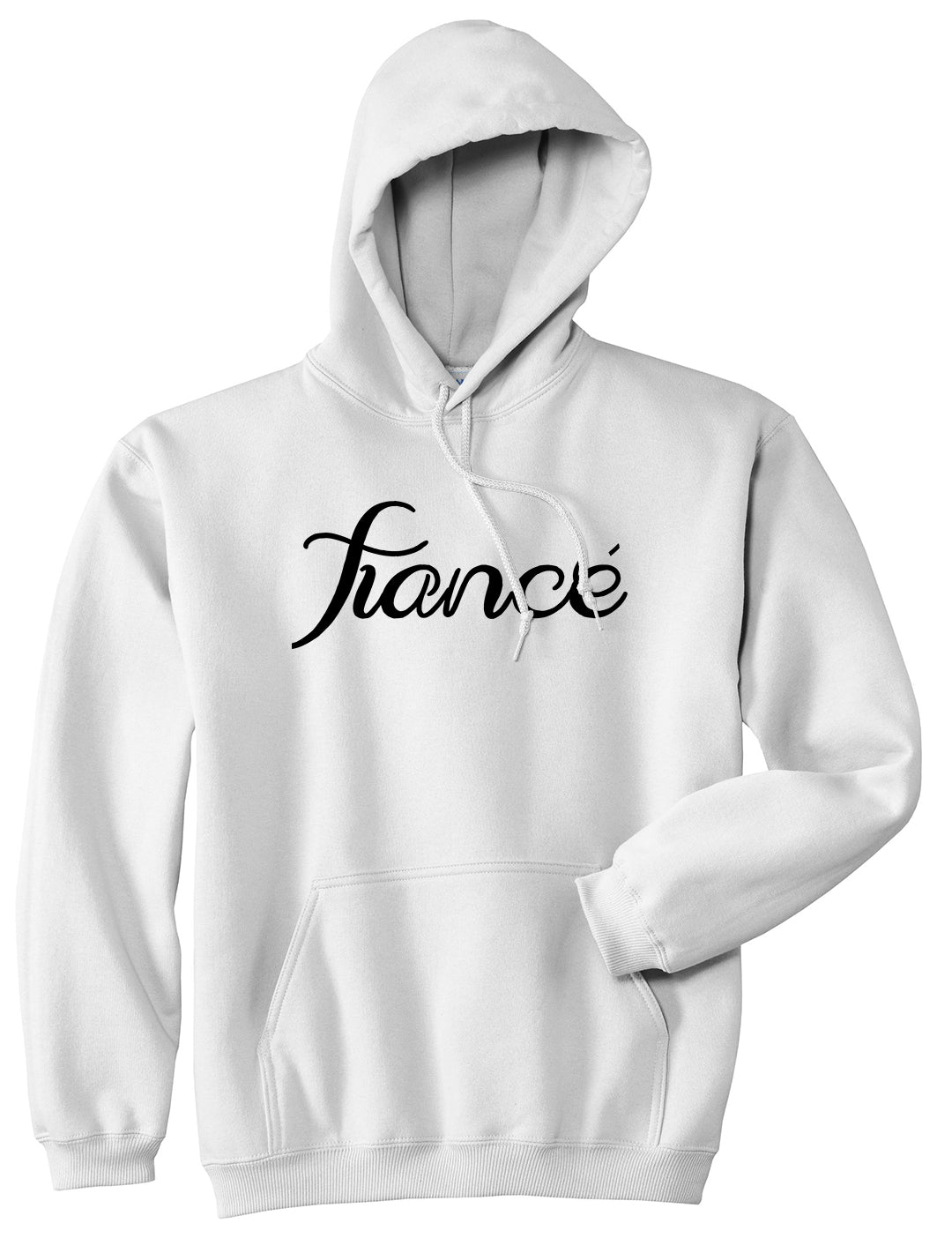 Fiance Engaged Engagement Mens White Pullover Hoodie by KINGS OF NY