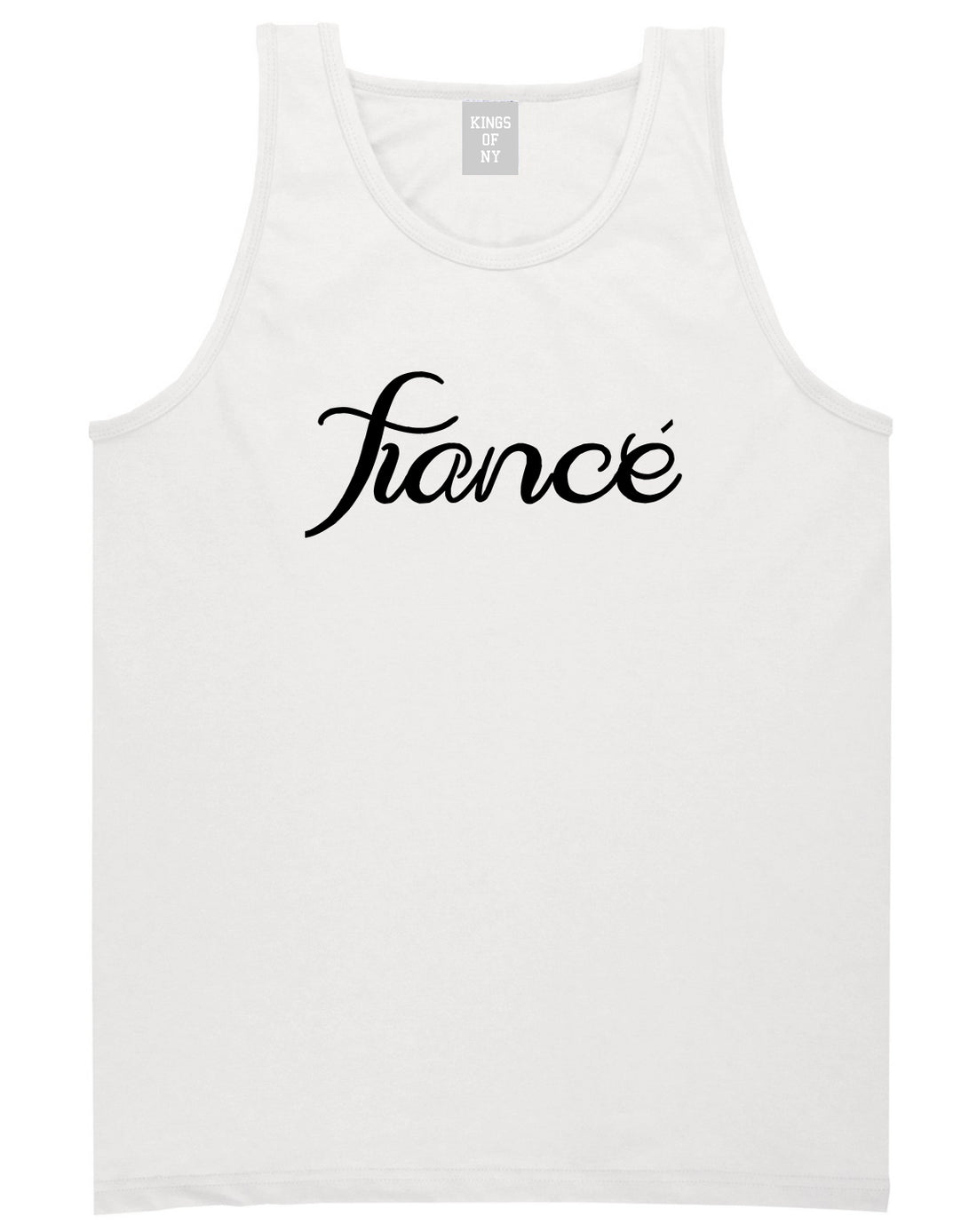 Fiance Engaged Engagement Mens White Tank Top Shirt by KINGS OF NY