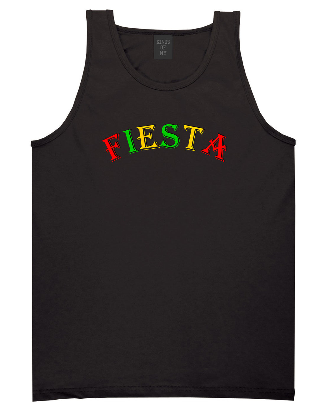 Fiesta Party Cinco De Mayo Mens Black Tank Top Shirt by KINGS OF NY