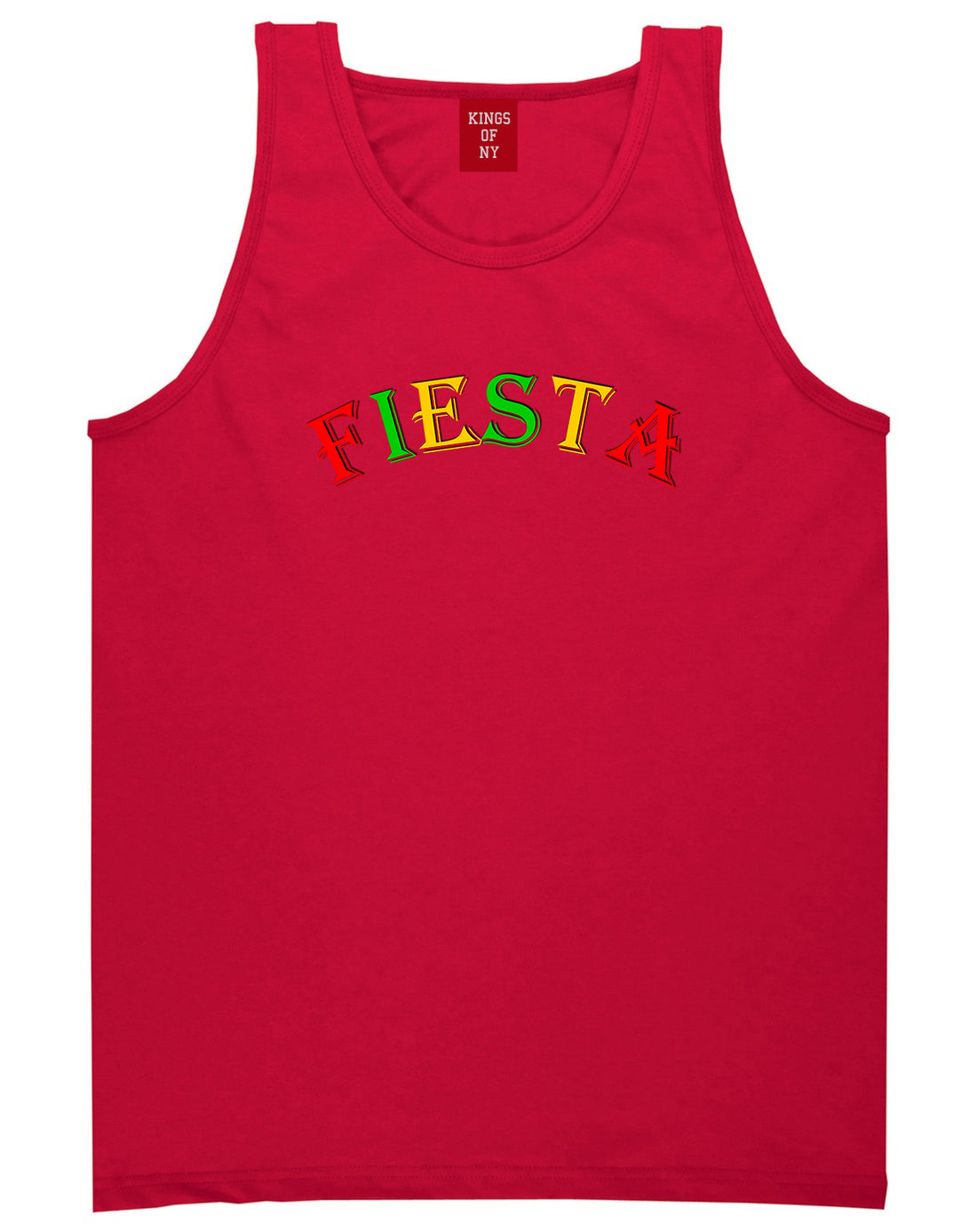 Fiesta Party Cinco De Mayo Mens Red Tank Top Shirt by KINGS OF NY