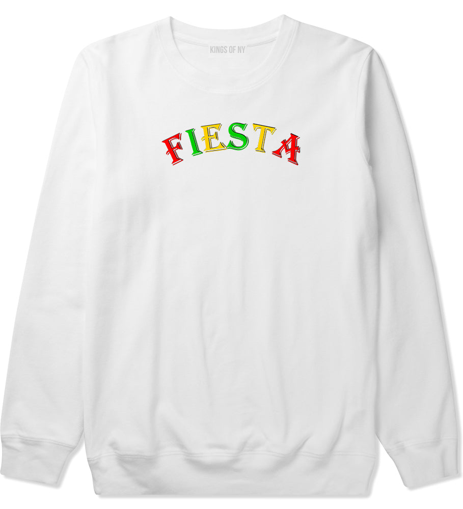 Fiesta Party Cinco De Mayo Mens White Crewneck Sweatshirt by KINGS OF NY