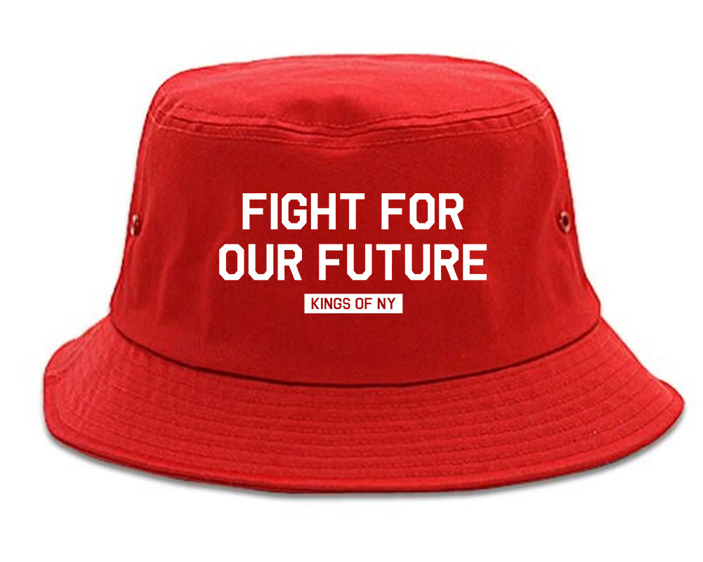 Fight For Our Future Rose Mens Bucket Hat Red
