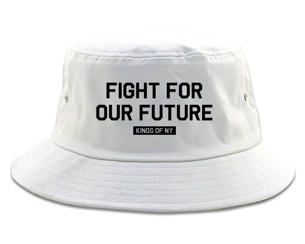 Fight For Our Future Rose Mens Bucket Hat White
