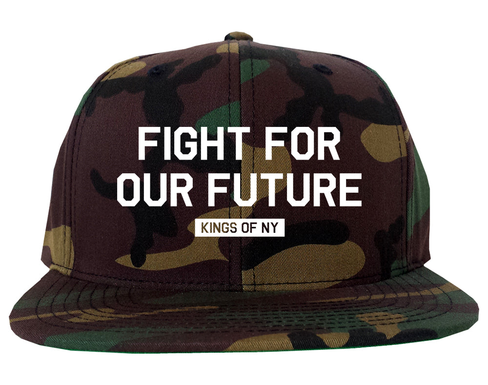 Fight For Our Future Rose Mens Snapback Hat Camo