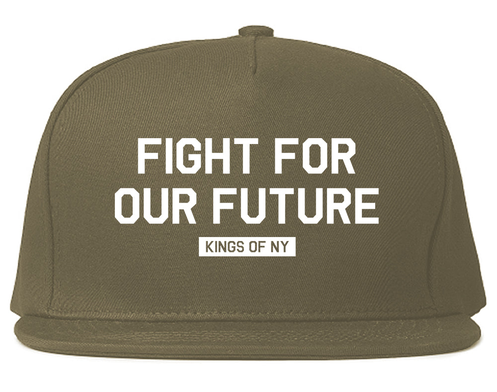 Fight For Our Future Rose Mens Snapback Hat Grey