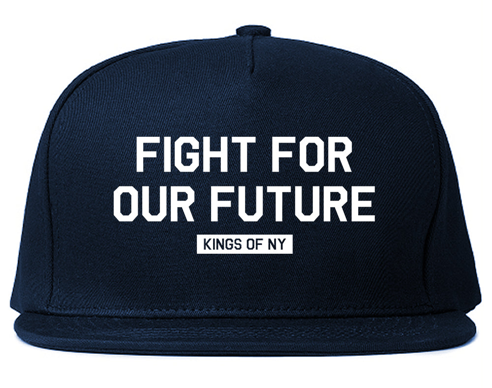 Fight For Our Future Rose Mens Snapback Hat Navy Blue