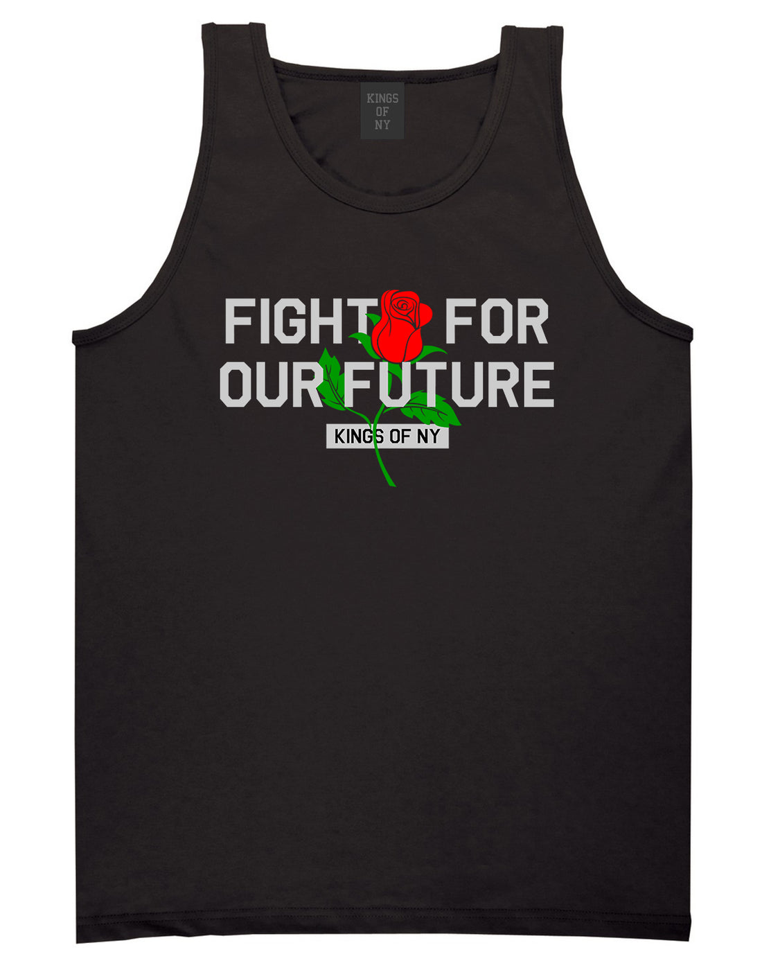 Fight For Our Future Rose Mens Tank Top Shirt Black