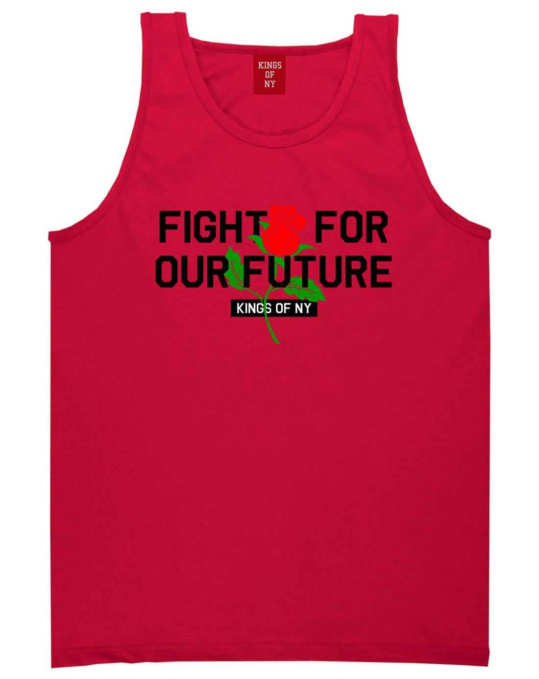 Fight For Our Future Rose Mens Tank Top Shirt Red