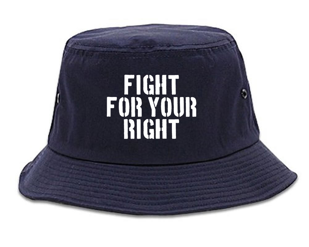 Fight For Your Right Mens Snapback Hat Navy Blue