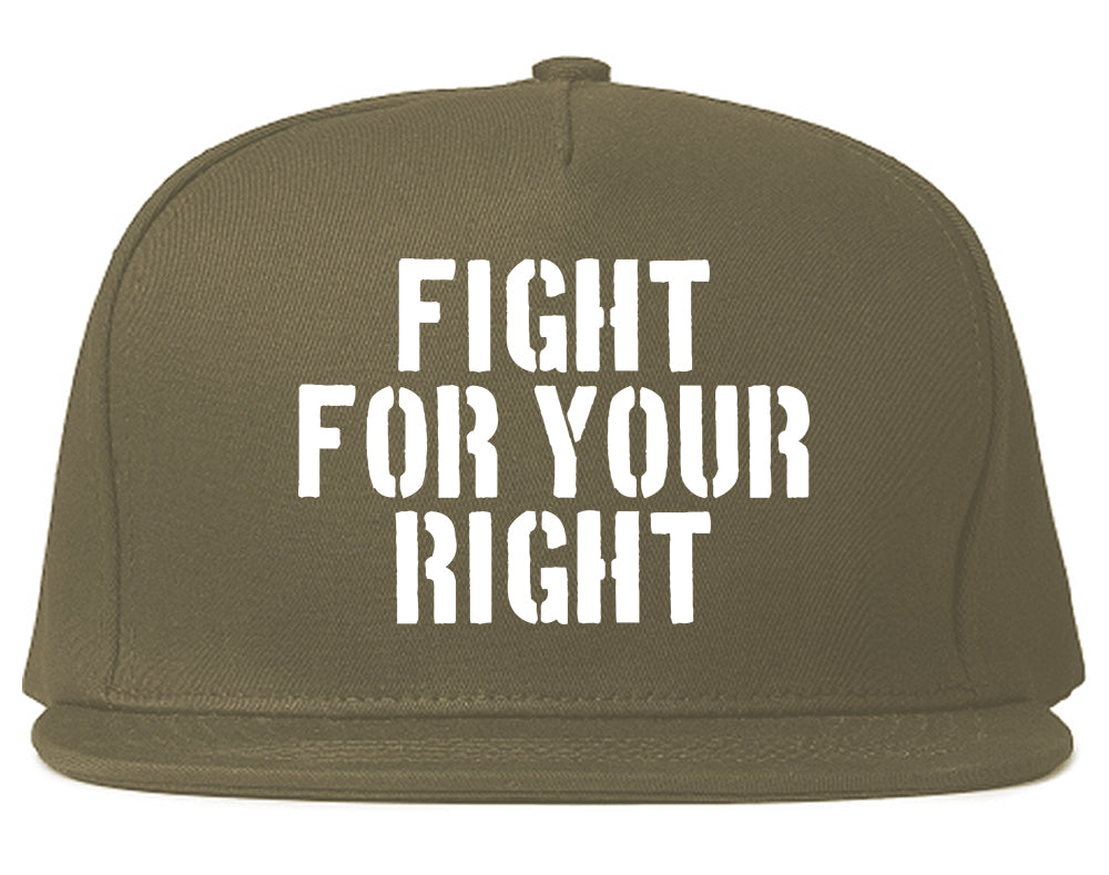 Fight For Your Right Mens Snapback Hat Grey