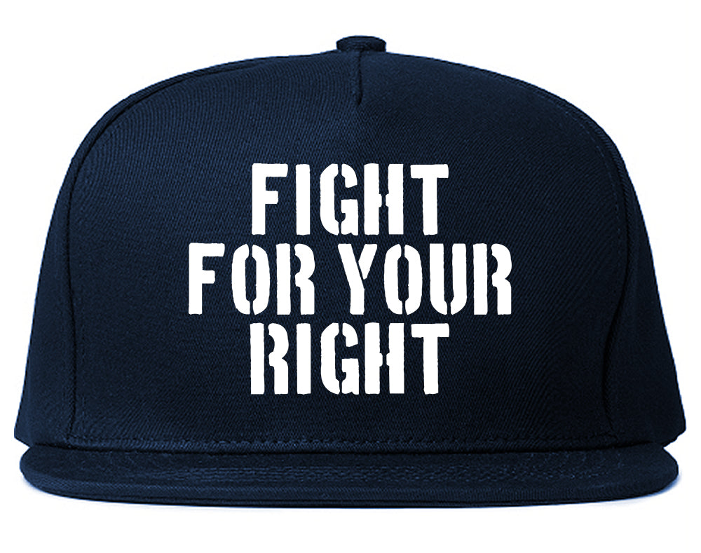 Fight For Your Right Mens Snapback Hat Navy Blue