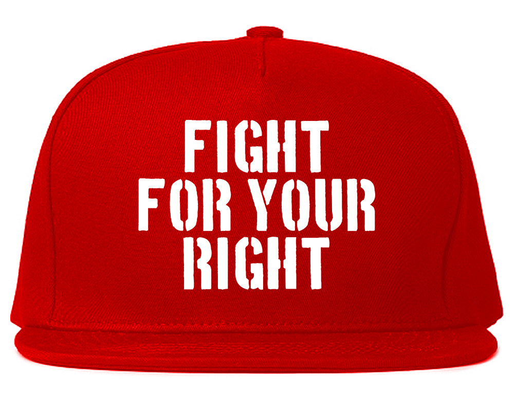 Fight For Your Right Mens Snapback Hat Red