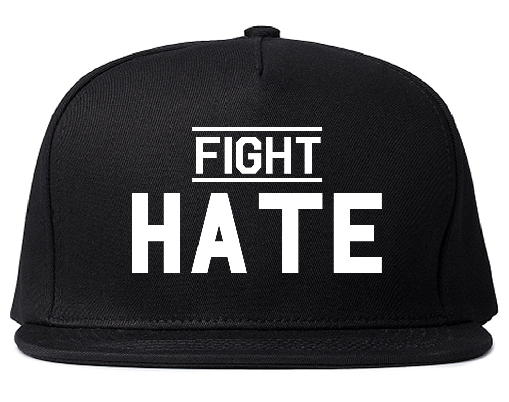 Fight_Hate Black Snapback Hat