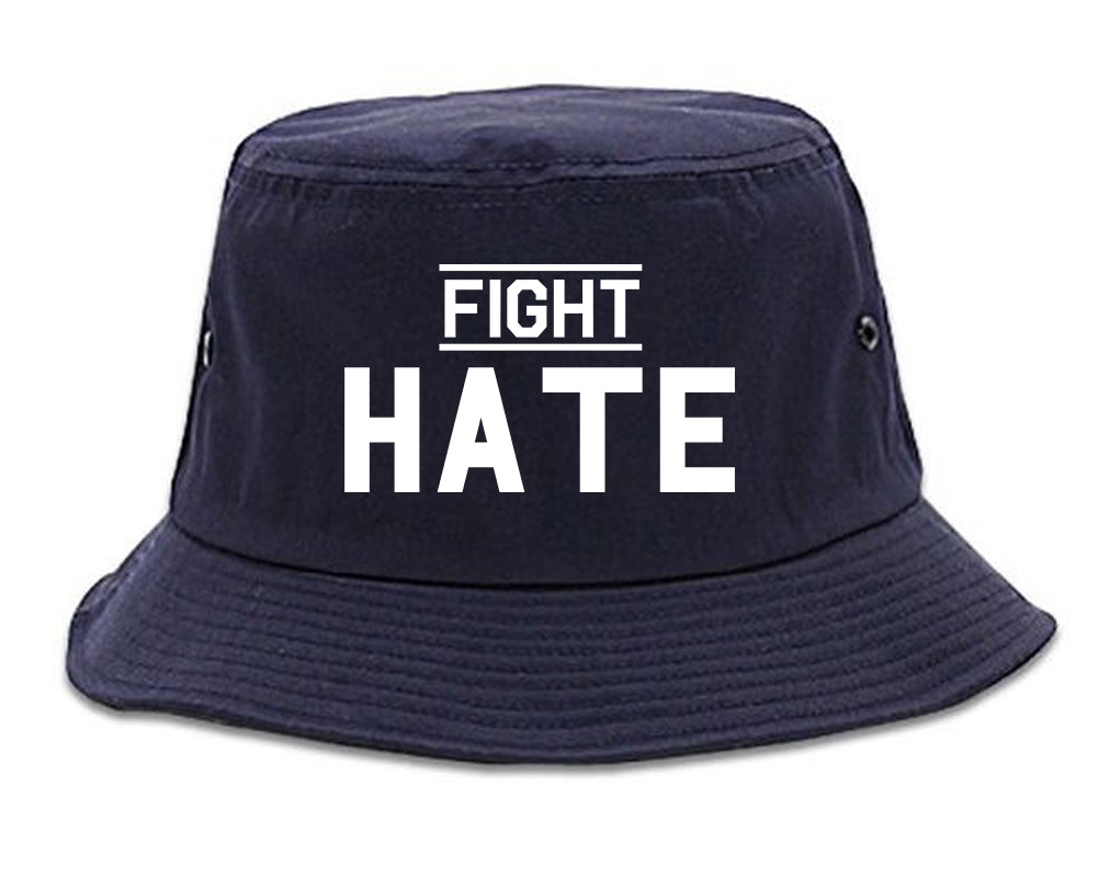 Fight_Hate Navy Blue Bucket Hat