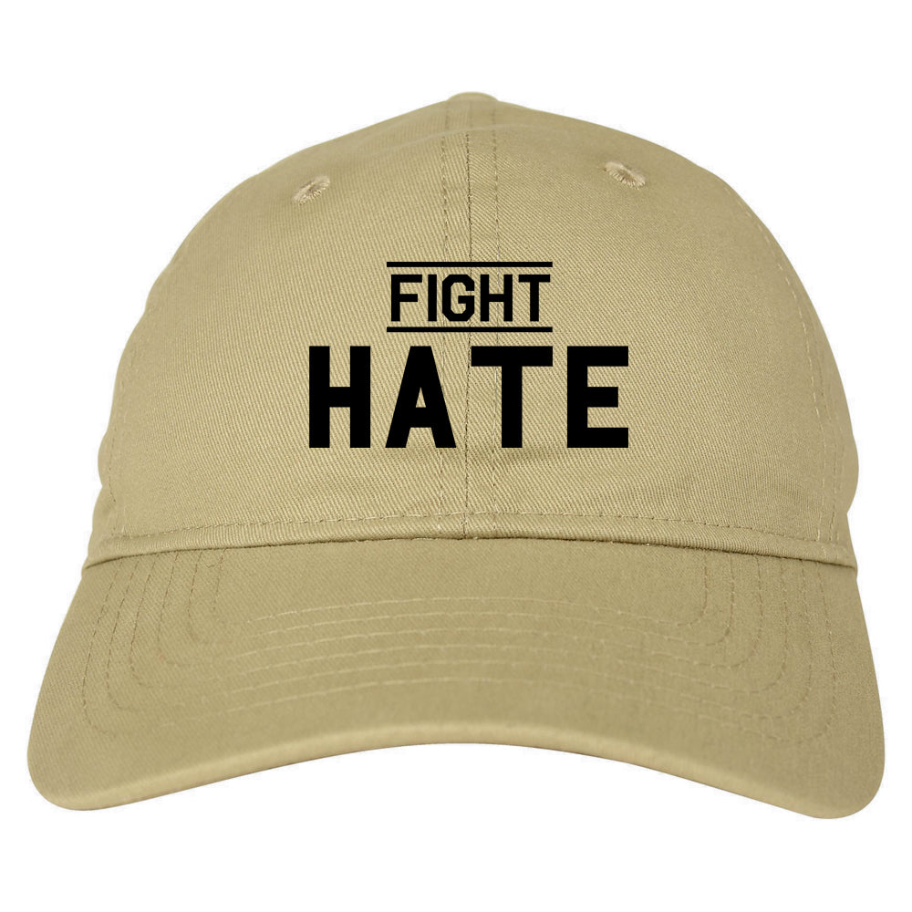 Fight_Hate Tan Dad Hat