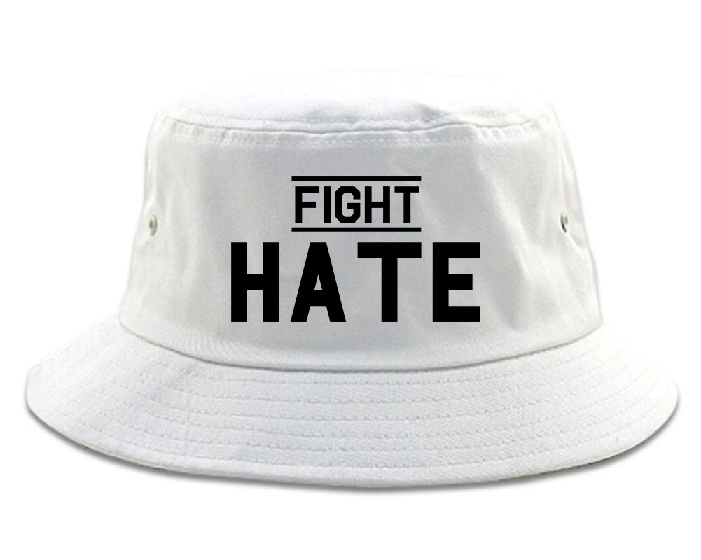 Fight_Hate White Bucket Hat