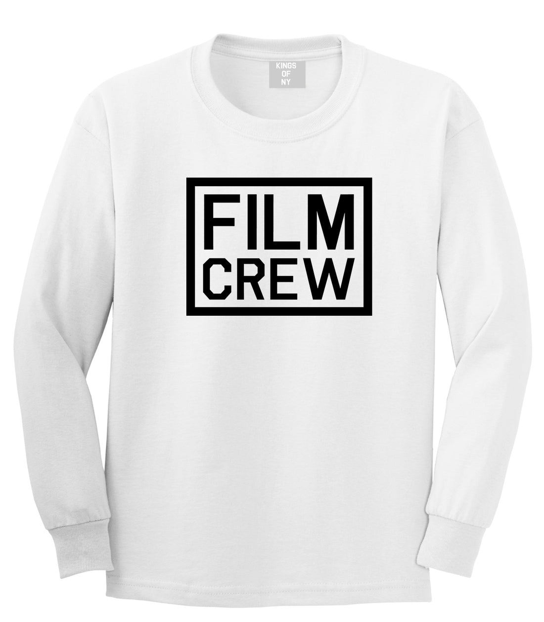 Film Crew Mens White Long Sleeve T-Shirt by KINGS OF NY