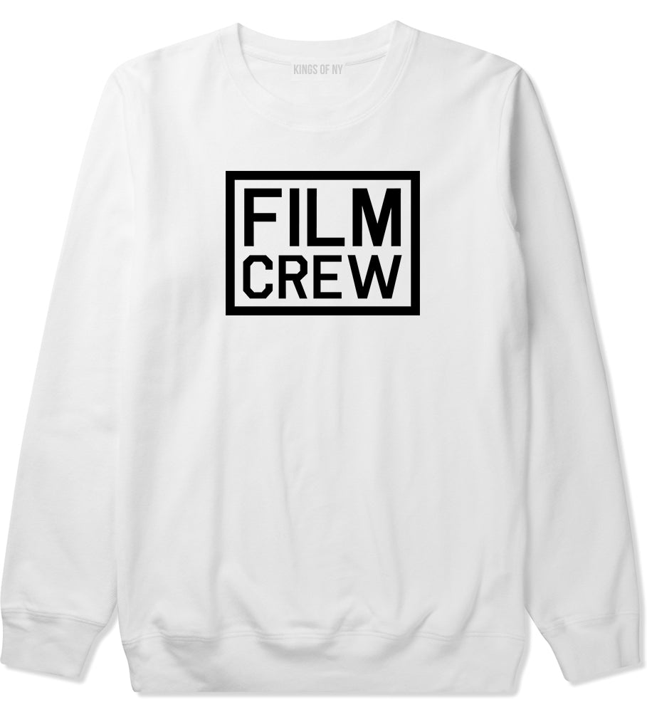 Film Crew Mens White Crewneck Sweatshirt by KINGS OF NY