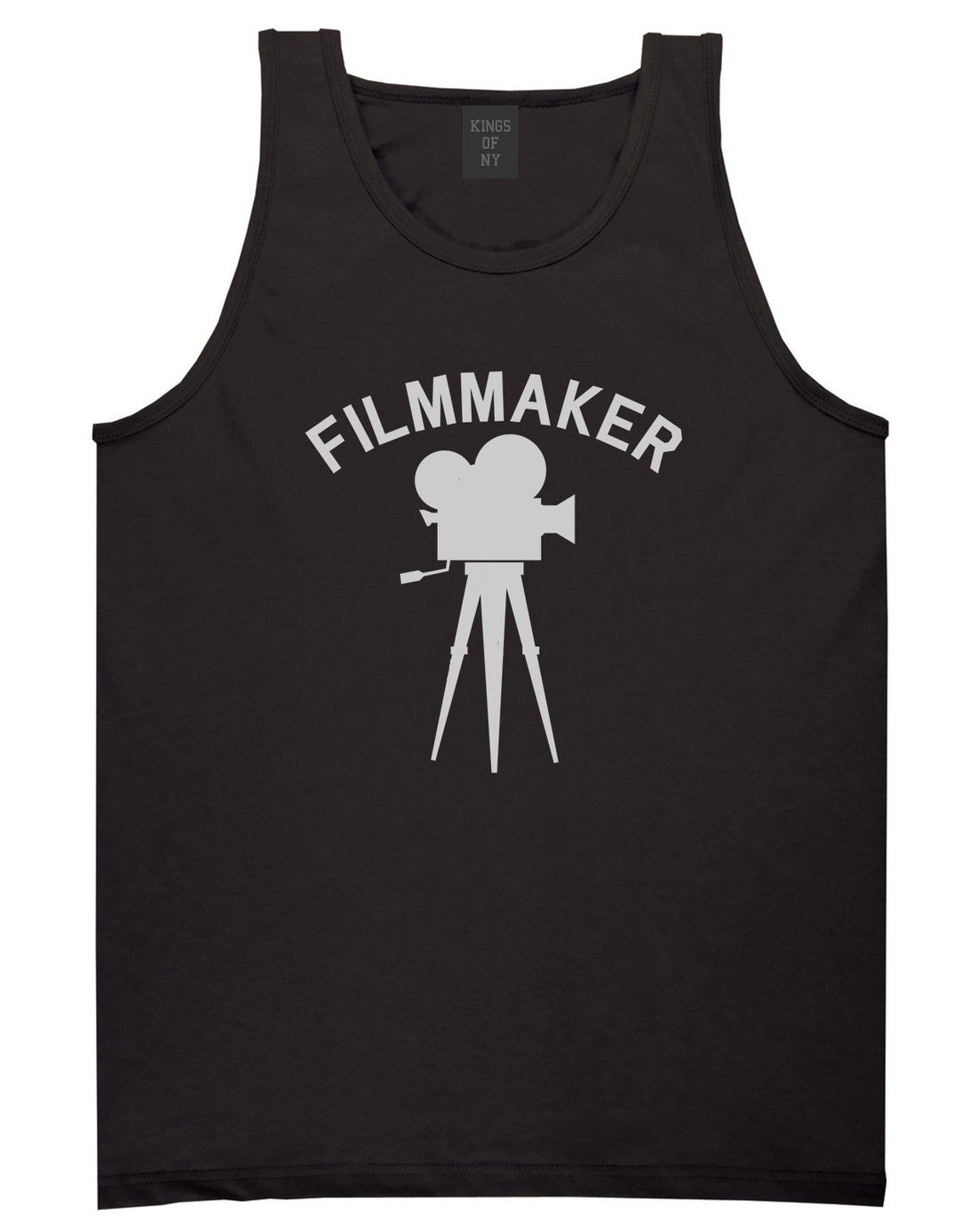 Filmmaker Camera Mens Black Tank Top Shirt by KINGS OF NY