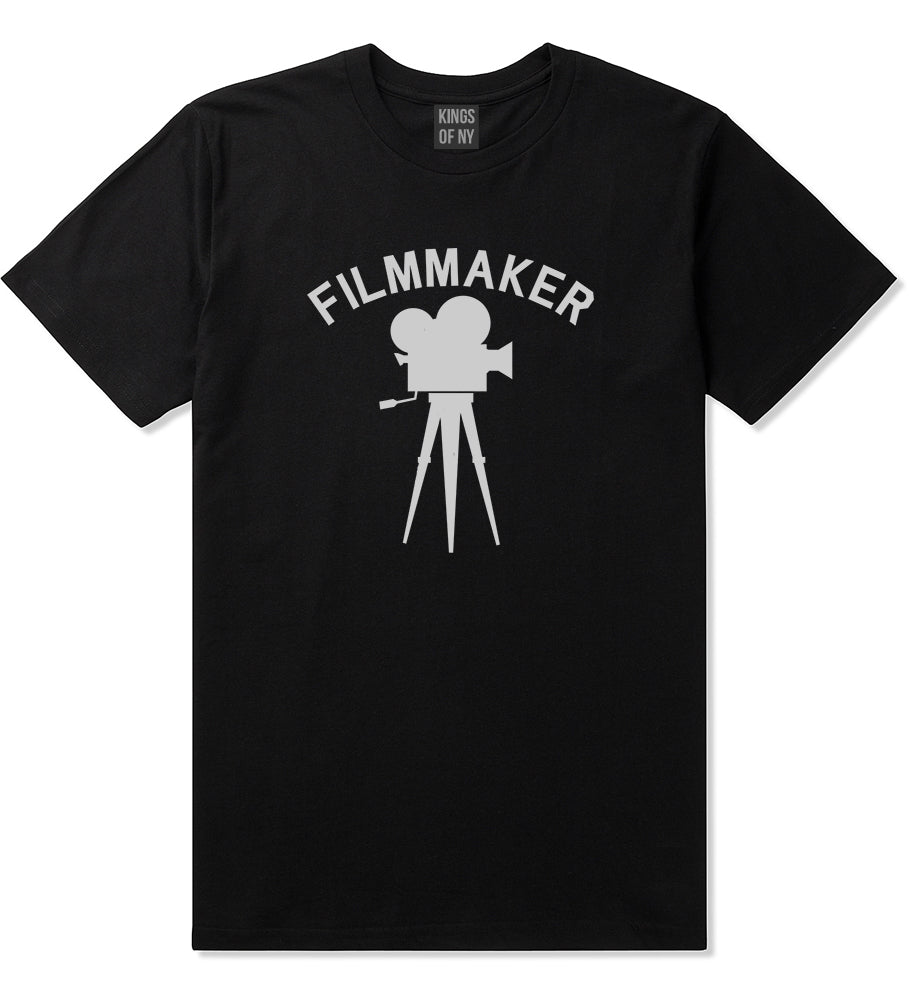 Filmmaker Camera Mens Black T-Shirt by KINGS OF NY