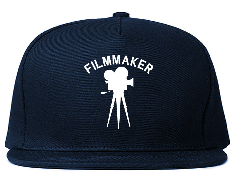 Filmmaker_Camera Navy Blue Snapback Hat